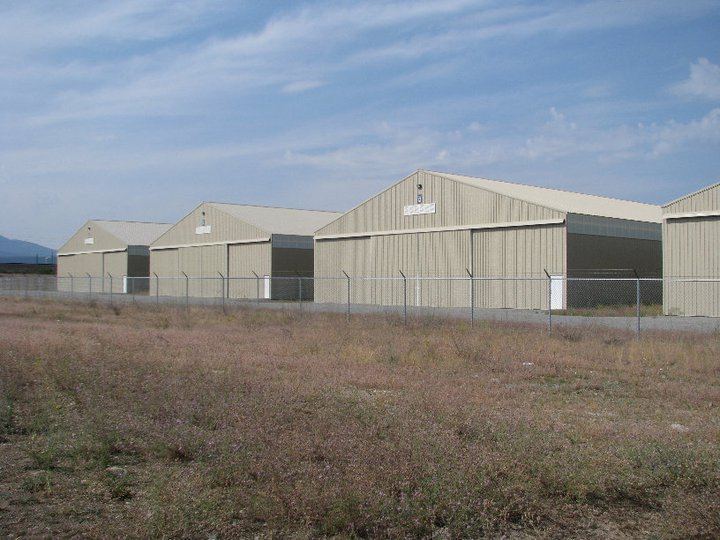 Row of commercial storage buildings