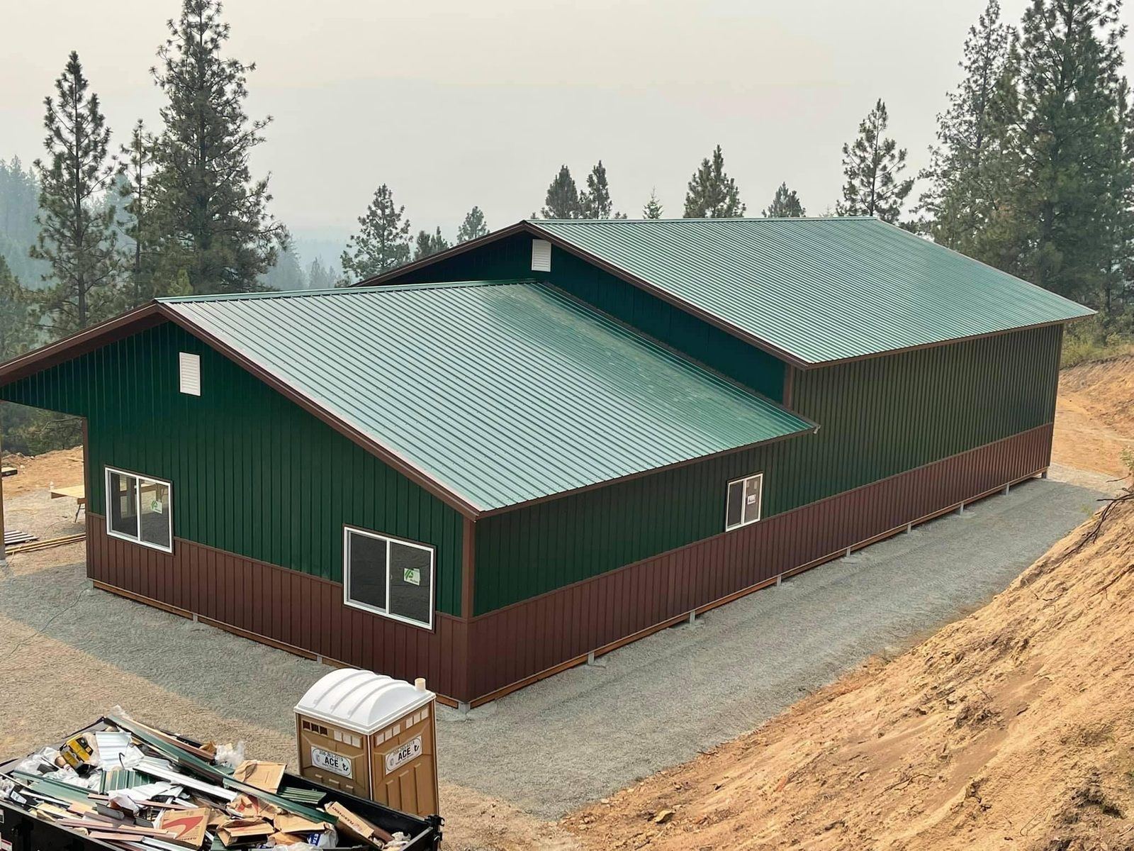 Post-frame barndominium in Blanchard, Idaho