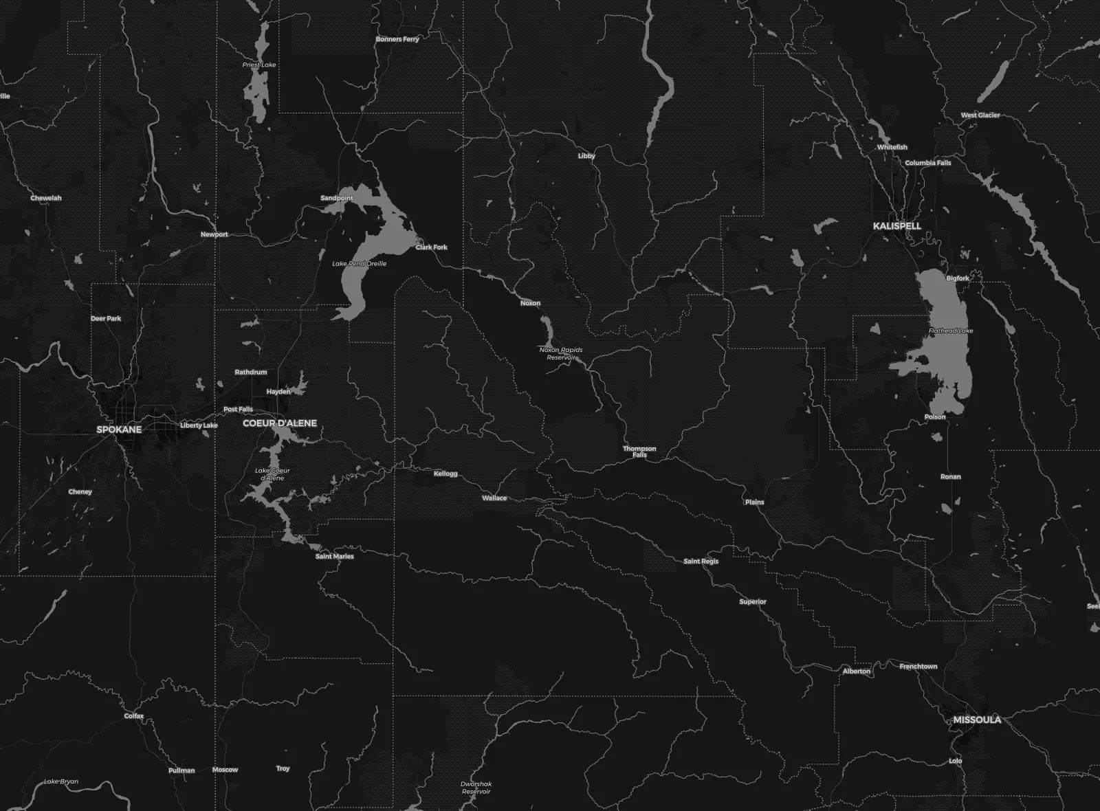 Map of the CDA Structures service area