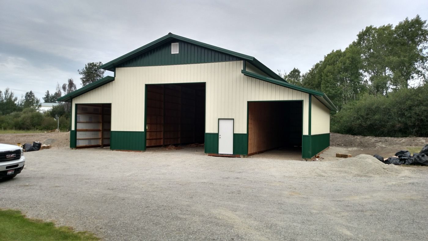 Three-bay steel shop