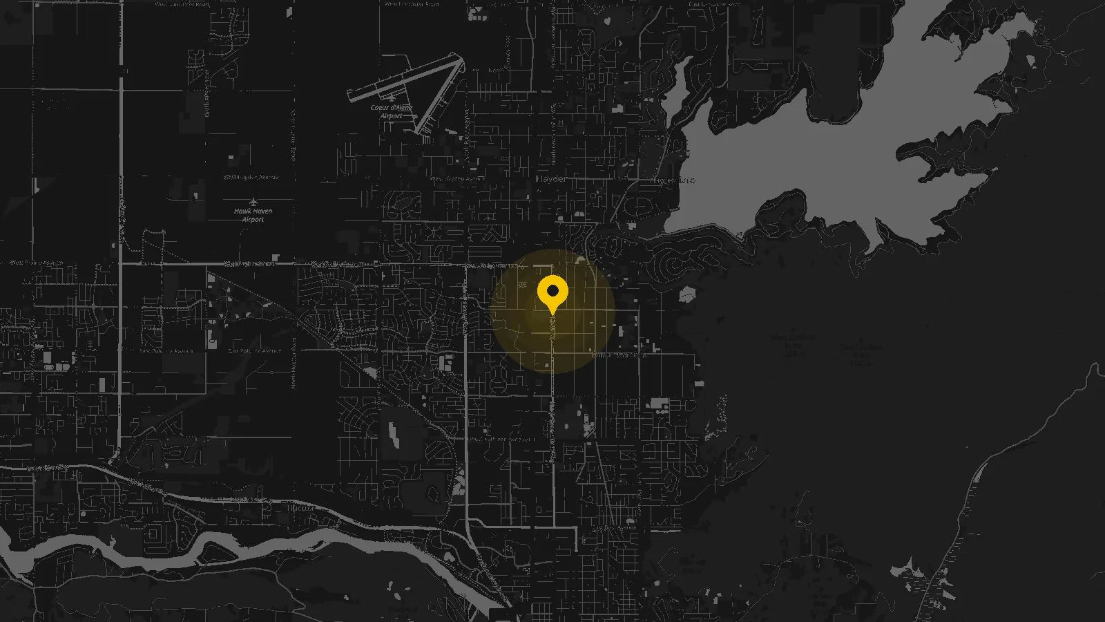 Map of CDA Structures in Dalton Gardens, Idaho